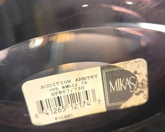 Mikasa Audition Amethy Crystal Bowl second image