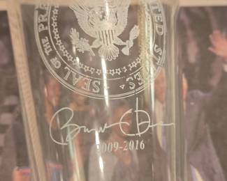 Barack Obama Presidential Seal Commemorative Glass
