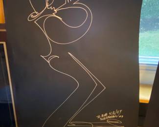Line Drawing of a Trumpeter by Sir Shadow