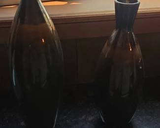 Pair of Euro Ceramica Patina Stoneware Vases