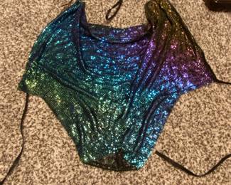 Iridescent Chainmail Halter Top