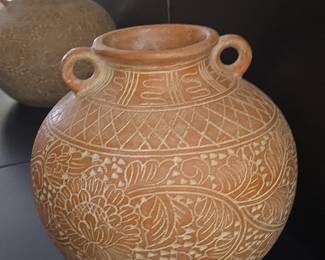 Pier Imports Thai Terracotta Embossed Vase third image