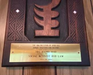 The Organization of Africans Joined Together for Victory First Quilombo Award to Social Activist Bob Law