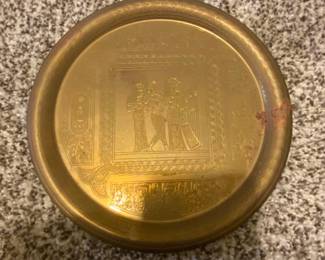 Brass Tray with Egyptian Motifs by Hosny Gomaa