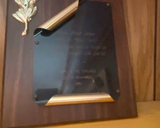 Award Plaque for Sister Muhammad  Night Talk