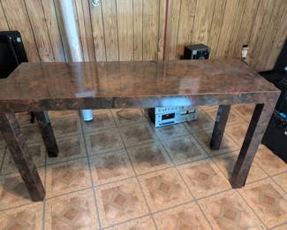 Faux Tortoiseshell Laminate Parsons Console Table