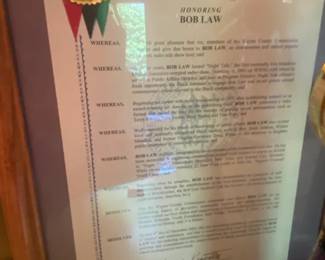 Wayne County Michigan Resolution Honoring Bob Law