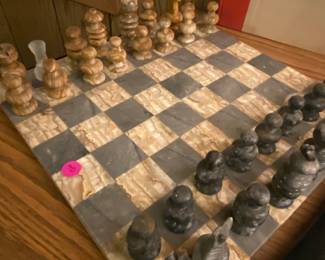 HandCarved Marble Onyx Chess Set