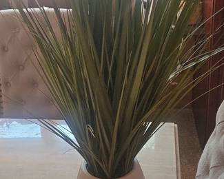 Artificial Grass Plant in Fluted Pot