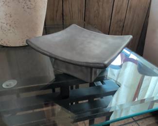 Square Ceramic Dish with Tapered Base second image