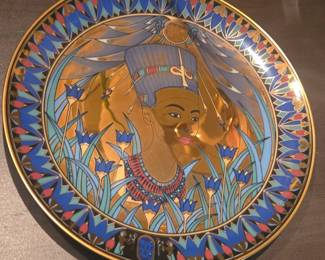 Gloria Bayreuth Dull Gold Knigin Nofretete Collector Plate  Carat