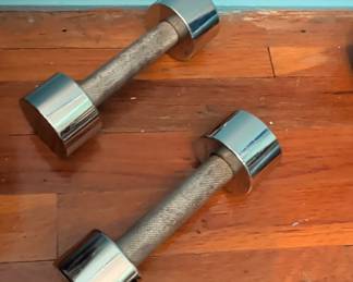 lb Vintage Bollinger Chrome Dumbbells