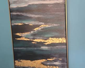Abstract Gold Leaf Wall Art