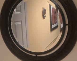 Oval Wood Framed Mirror