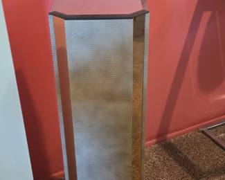Abstract Metal Sculpture with Spiral Motif third image