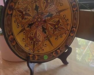 HandPainted Moroccan Safi Ceramic Decorative Plate
