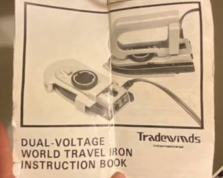Tradewinds International DualVoltage World Travel Iron ST