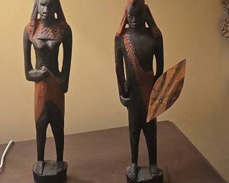 Pair of Maasai Tribal Figures
