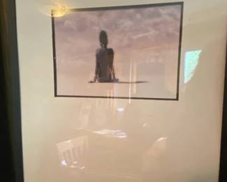 Framed Photograph of a Seated Figure