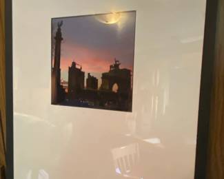 Framed Photograph of Brandenburg Gate at Sunset
