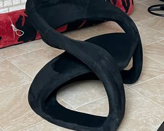 Pair of Jaymar Black Suede Chairs
