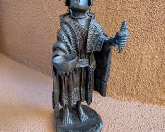 1984 Corn Maiden Bronze Sculpture, Cecil Calnimptewa Jr., Signed #22 of 25