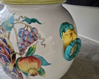 Italian polychrome tuscany flower pot urns Hand painted 