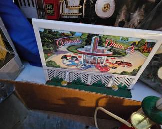 Corner drive in diorama