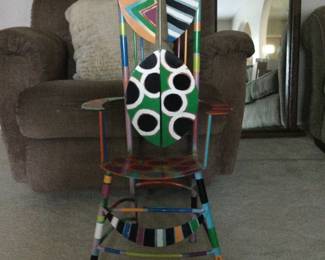 Brother Mel Meyer metal Art sculpture chair