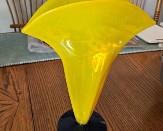 Signed art glass vase