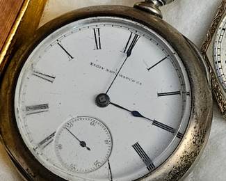 Coin silver pocket watch