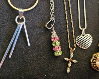 Sterling necklaces with charms