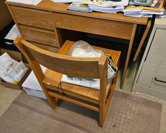 Solid wood student desk