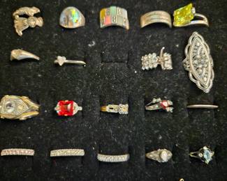 Sterling silver rings 