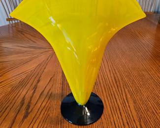 Signed art glass vase