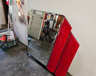 Art deco style fan mirror