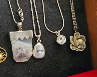 Sterling necklaces with charms