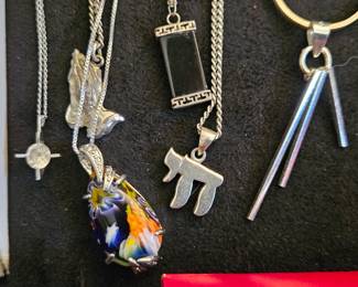 Sterling necklaces with charms