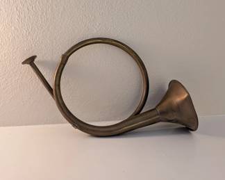 Vintage French brass hunting horn