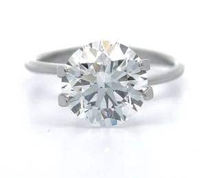 3.02 Carat Lab-Grown Round Brilliant Cut Diamond