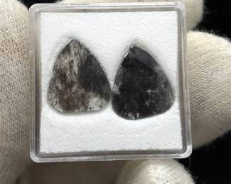 3.42 Carat Total Weight Natural Rustic Rose Cut Diamond Pair