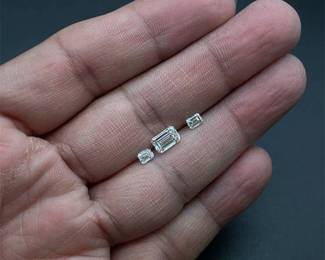 1.56 Carat Total Weight Lab-Grown Emerald Cut Diamond Layout