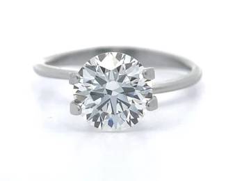 Hearts & Arrows 2.07 Carat Lab-Grown Round Brilliant Cut Diamond; Hearts & Arrows Folder Included