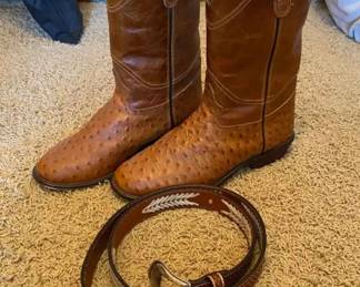 CL125VNorris Leather Boots  Nocona Leather Belt