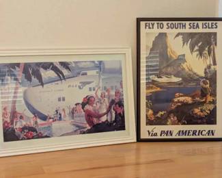 CL128Framed Pan Am Posters