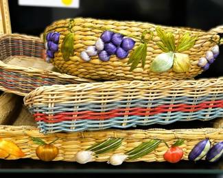  Group of (4) Decorative Woven Baskets