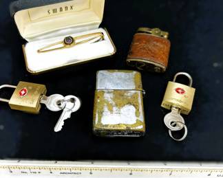  Group of Vintage Men’s Accessories and Lighters