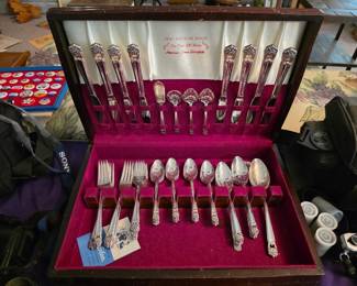 Beautiful silver plate flatware set.