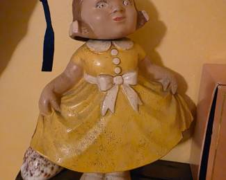 Antique 30s Wondercraft Bobbi Mae Swing Sway Composition Doll bobblehead nodder
