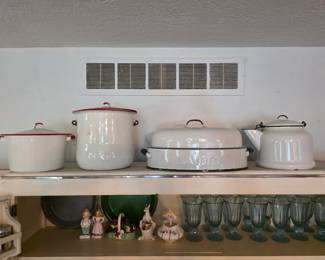 Enamelware pots and pans